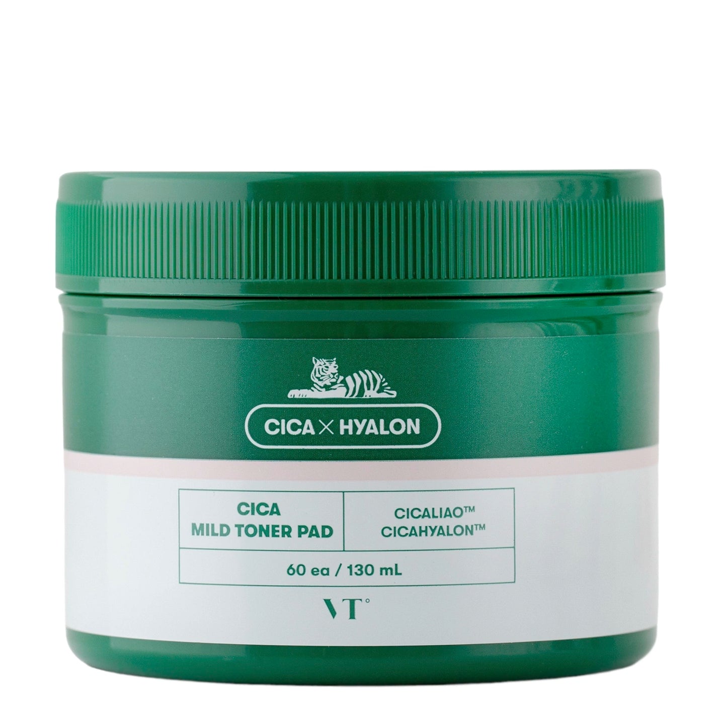 VT Cosmetics CICA Mild Toner Pad – Eksfolijuojančios veido pagalvėlės su Centella ir salicilo rūgštimi (60 vnt./130 ml)