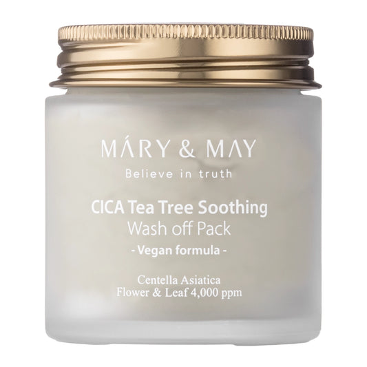 Mary&amp;May - CICA Tea Tree Soothing Wash off Pack Clay Mask 125g
