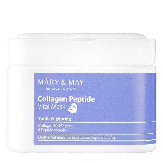 Mary&May - Collagen Peptide Vital Mask veido kaukės 30vnt.