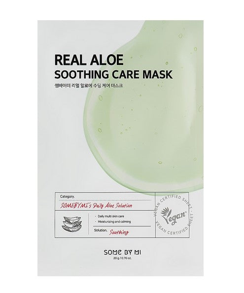 SOMEBYMI Real Aloe Soothing Care Mask drėkinanti lakštinė veido kaukė